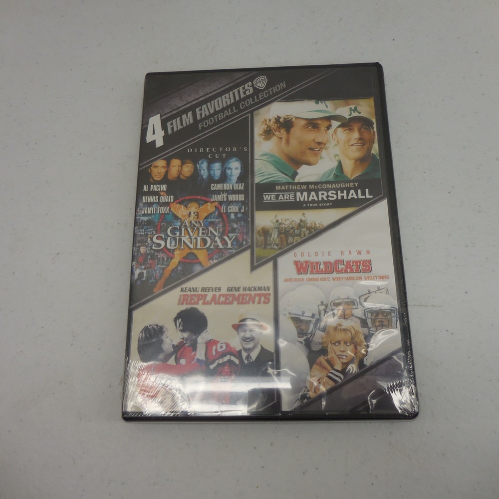 4 Film Favorites Football Collection DVD Any Given Sunday We Are Marshall NEW
